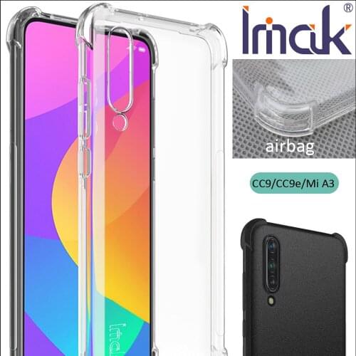 IMAK Airbag Case For Xiaomi CC9 CC9e Mi A3 MiA3 Drop resistance Soft TPU Silicone Clear Transparent Cover
