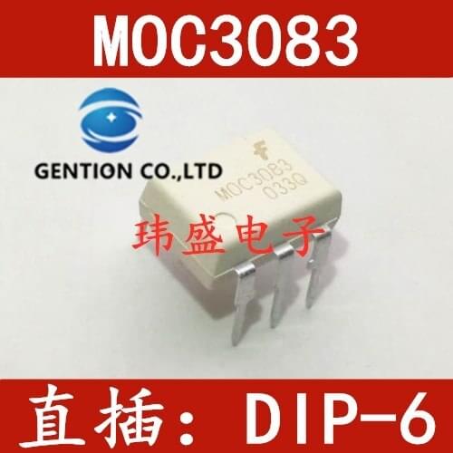 20PCS MOC3083 DIP-6 light coupling MOC3083M photoelectric coupler bidirectional thyristor drives in stock 100% new and original