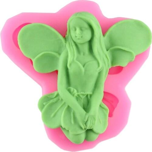 Fairy Soap Mold Resin Clay Chocolate Candy Silicone Cake Mould Angel Sugarcraft Fondant Cake Decorating Tools Kitchen Baking