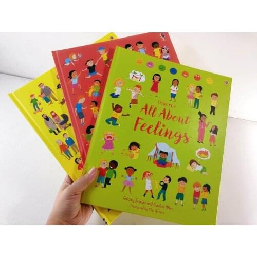 3-6 year 3 book/set Usborne All About Feelings English picture books Childrens EQ training enlightenment picture book