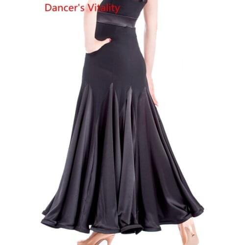 Ballroom dance costume sexy spandex ballroom dance long skirt for women ballroom dance competition skirt 2kinds of colors