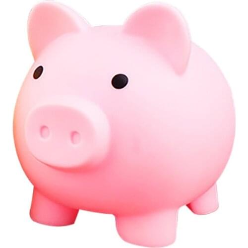 Cute Plastic Pig Money Bank Unbreakable Piggy Bank Toy for Boys Girls Kids Toddler Adults Birthdays Home Decoration 4 Colors