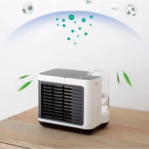 Mini Water Cooling Fan USB Charging Negative Ion Air Conditioning Fan Desktop Air Cooler Small