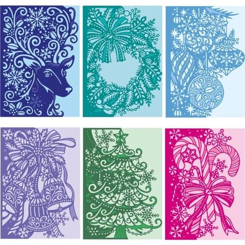 MT Craft Christmas Frame Edge Metal Cutting Dies Stencils Scrapbook Photo Album Decorative Embossing Paper Card Crafts Die Cuts