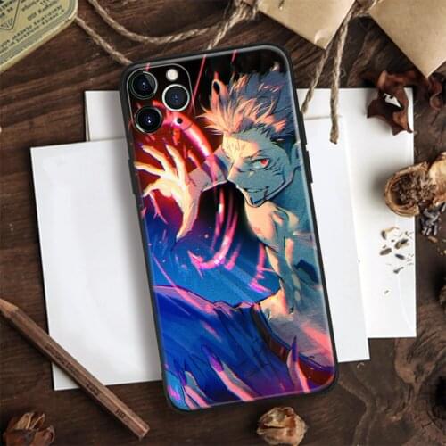 Sukuna Jujutsu Kaisen Anime Soft Silicone Glass Phone Case Cover Shell For iPhone SE 6 6s 7 8 Plus X XR XS 11 12 Mini Pro Max