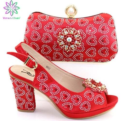 2019 New coming hot selling African sandals Italian shoes and bags to match shoes with bag set for wedding