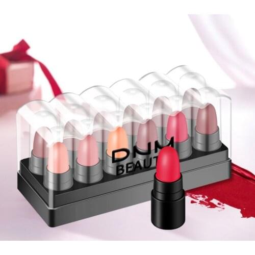 Wholesale Long Lasting Waterproof Moisturizing Lip Stick Cosmetics 12 Colors Mini Matte Lipstick Set Women Maekup