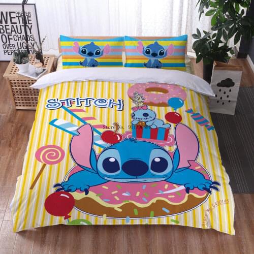 Disney Bedding Cartoon Duvet Quilt Cover Pillowcase Stilts Angel Lovely Color Print Childrens Bedroom Decor Home Textile