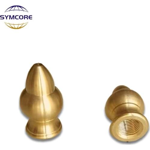 Dia17.5X31mm M10 Inner Teeth Pure Brass Cannonball Bullet Head Ceiling Lamp Decorative Nut