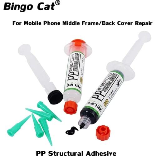 Relife RL 035A 5CC 10CC PP Structural Adhesive for iPad Mobile Phones Frame Back Cover Bracket Bonding With 5 Needles