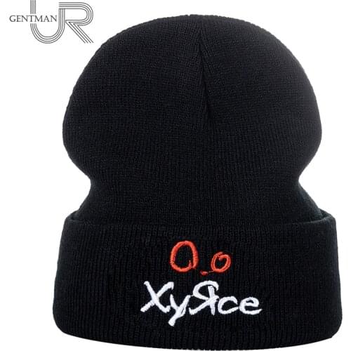 New Novelty Hat Russian Letter Embroidery Casual Beanie Hat For Men Women Fashion Knitted Winter Hat Streetwear Winter Cap