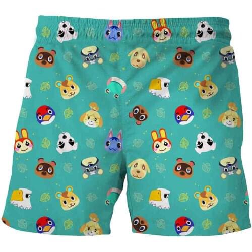 Summer cartoon Animal Crossing Children Shorts 3D Print Kids Casual Boy Baby Girl Sport Leisure Fashion Cute Style Shorts