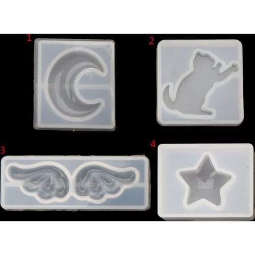 Moon Star Cat Wing Shape Jewelry Silicone Mold DIY Craft Tool Jewelry Making X7YC