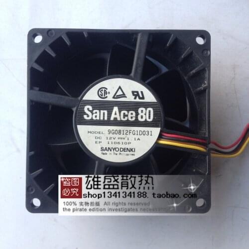For Sanyo San Ace 80 Server Fan 8038 9g0812fg1d031 Dc12v1.1a