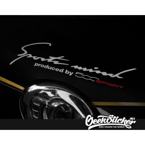 Customizati Sport mind Light Brow Hellaflush Car Styling Reflective Vinyl Sticker Exterior Decals For Fiat 500 Abarth 595 695