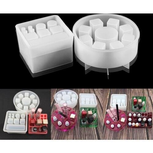 1Pcs Lipstick Container Epoxy Resin Mold Container Cosmetics Storage Box Silicone Molds For DIY Crafts Jewelry Making Supplies