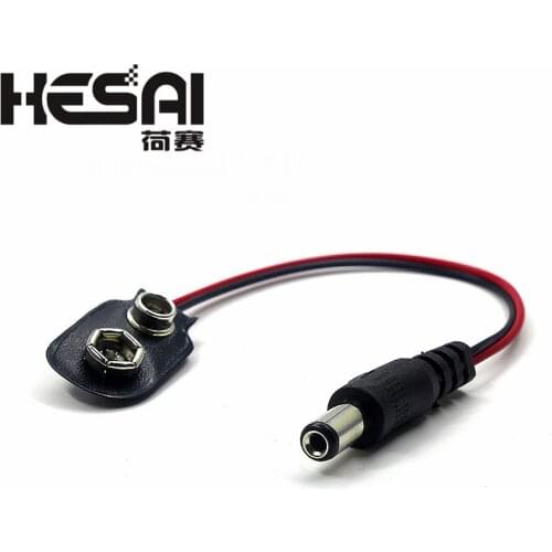 10pcs/lot Experimental 9V Battery Snap Power Cable to DC 9V Clip Male Line Battery Adapter for arduino Diy Kit