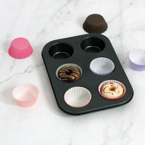 100Pcs/Box Decorating Tools Cupcake Colorful Paper Dot Decorate Grease-proof Liner Baking Muffin Box Case Party Party Decorating