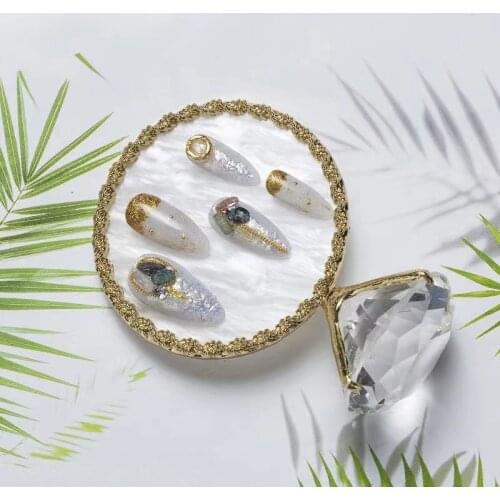 11cm Big Stone Ring For Decoration/ Nail Photos props big diamond shell nail sunglass display board background color palettes