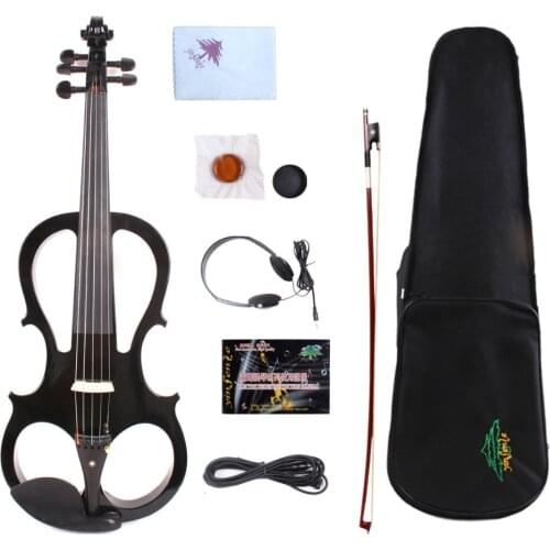 Yinfente 16inch Electric Viola 5 String Viola Full Size Professional Sound With Case Bow Ebony Fittings