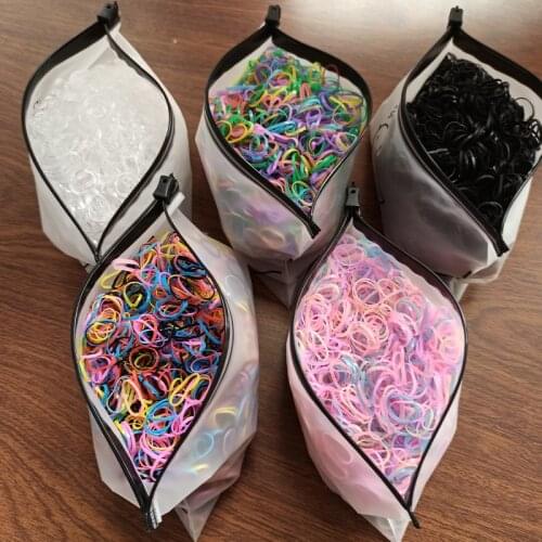 2000pcs Girls Hair Accessories Princess Gift Cute Rubber Band Elastic Hair Bands Headband Children Ponytail Holder Kids Ornament