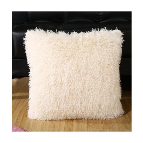 14 Colors Hot Sale Super Soft Plush Faux Fur Fleece Throw Decorative Pillow Case Cotton Home Linen Square Pillow Case Cover