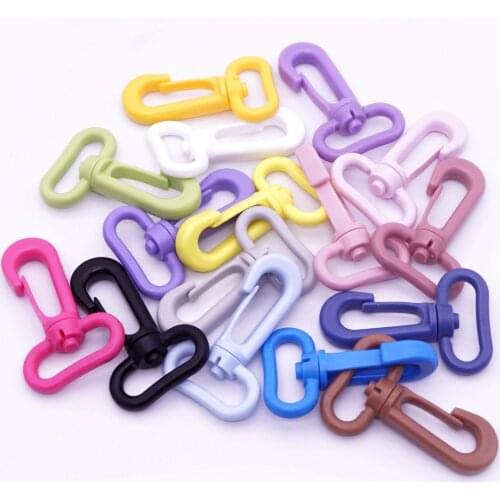 500pc Colorful Plastic Snap Hooks Rotary Swivel Backpack Belt Straps Buckles Briefcase Strap Keychain Clasp Garment Webbing 25mm