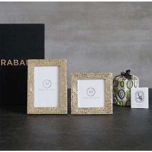 6 Inch Modern Simple Golden Resin Photo Frame Living Room Ornaments