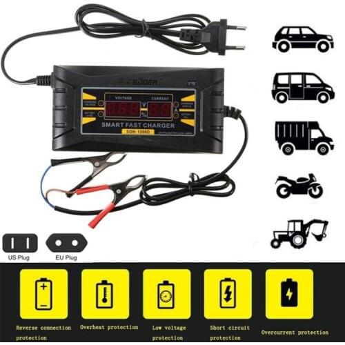 Automatic Full Smart 12 V 6A Lead Acid / GEL Car Battery Charger with LCD Display Quick Charger F-Best