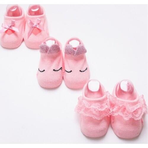 Free Shipping 3Pairs/lot Boys Girls Sock Girls Lace Princess Baby Socks Newborn Cotton Toddler Socks Clothing Accessories