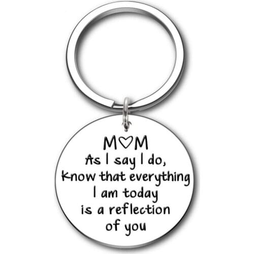 Mother Day Keychain Fashion Jewelry Gifts From Kids Daughter Son for Mother Mom Birthday Gift Keychain Appreciation Mom Keyring