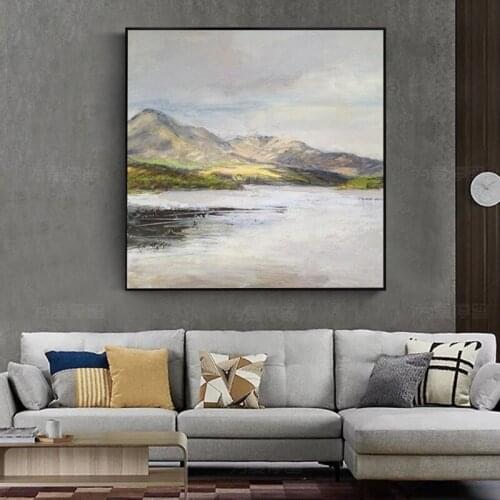 New Chinese Toyama hand-painted Oil Painting The Living Room Office Decorative Painting Paintings Hotel HAWTHORNE Customized Mod