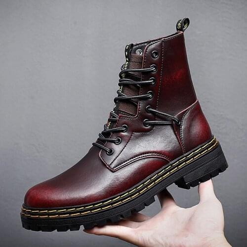 Spring and Autumn Mens and Womens Short Boots 2021 Leather Couple Retro Naked Shoes Work Boots Chelsea Boots Mens Shoes 35-45