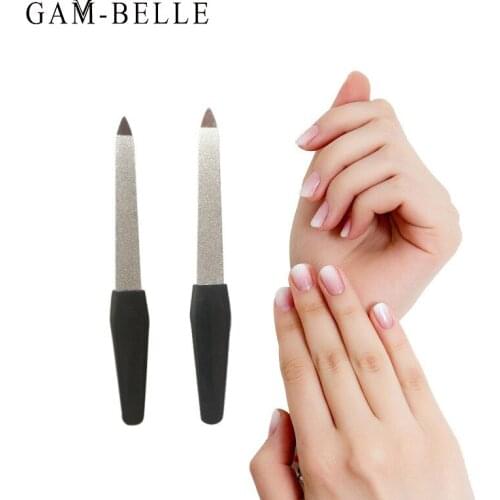 GAM-BELLE Double Sided Nail Files Stainless Steel Manicure Pedicure Grooming For Professional Finger Toe Nail Care Tools