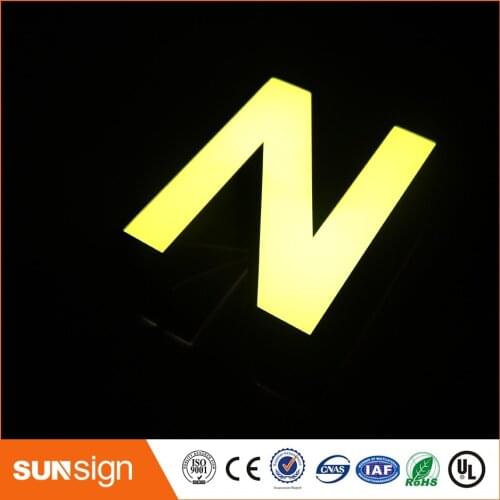 Brand stores advertising mirror stainless steel acrylic LED channel letter