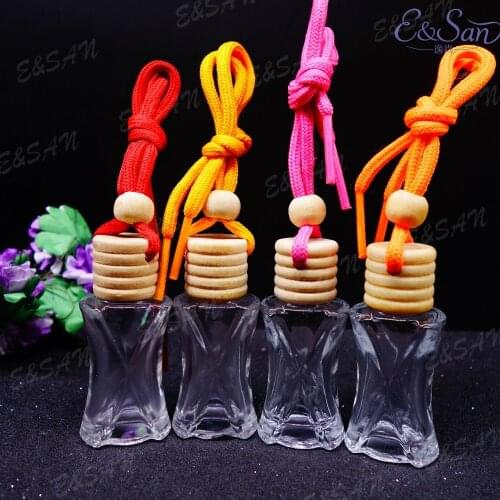 FM973-8ML transparent perfume glass bottle car pendant cosmetic bottle 100PCS/LOT