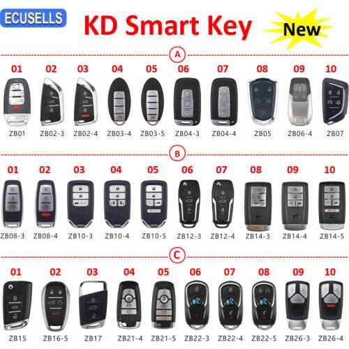 KEYDIY ZB01 ZB02 ZB03 ZB04 ZB05 ZB06 ZB07 ZB08 ZB10 ZB12 ZB14 ZB15 ZB16-5 ZB17 ZB21-4 ZB21-5 ZB22 ZB26 KD Smart Key for KD-X2
