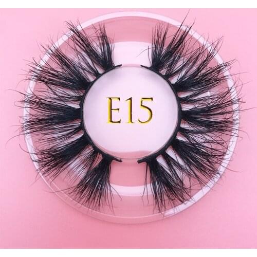 Mikiwi 25mm E15 natural false eyelashes fake lashes long fluffy 3D real mink eyelash extention 100% cruelty free handmade lashes