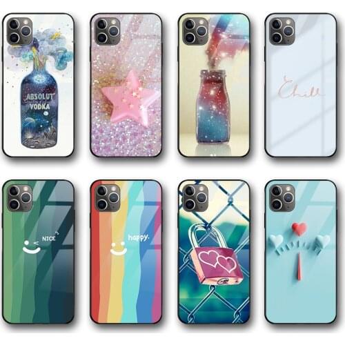 Ciciber Fashion Vogue Funda Case for iphone 12 Case for iphone 12 11 Pro XS Max mini XR X 7 8 6 6s Plus SE 2020 Glass Shell Case