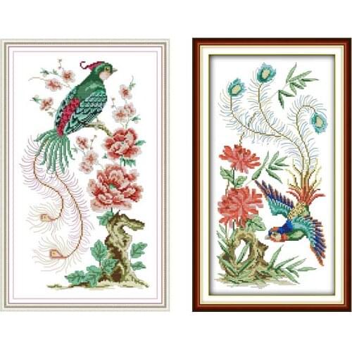 Flowers in full bloom counted printed on the canvas 11CT 14CT DIY kit Cross Stitch embroidery needlework Sets home decor