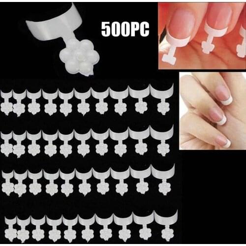 500Pcs French False Nail Tips Acrylic Nail Art Short Tips UV Gel False Tips Manicure Tools nail decoration ozdoby do paznokci