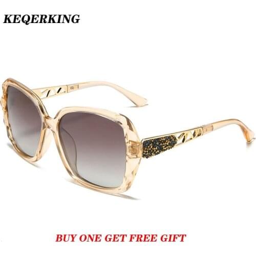 Hollow Rhinestone Fashion Oversized Women Sunglasses Brand Designer Plastic Female Big Frame Gradient Sun Glasses UV400