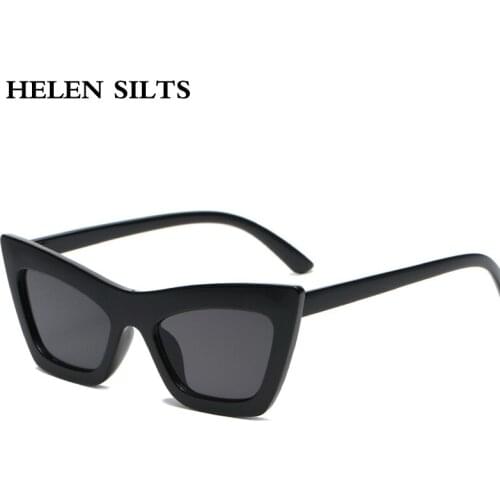 Fashion Cat Eye Sunglasses Women Vintage Brand Designer Punk Sun Glasses Female Retro Black Eyewear UV400 Oculos De Sol H177
