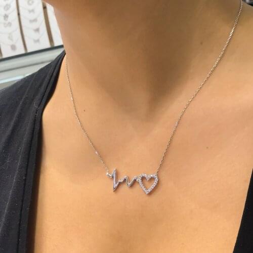 Heartbeat Love Ritmi Silver Wonderful Design Necklace