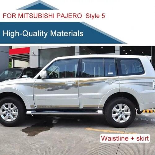 Fit For Mitsubishi Pajero Car Stickers Pajero V97 Body Pull Flower V93 Stickers Full Car Color Strip Waist lLine Modification