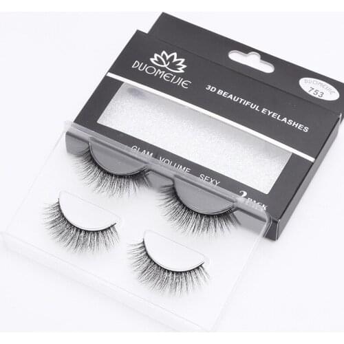 Full hand made 3D false eyelashes korean material natural strip thick make up eyelashes