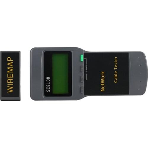 SC8108 Portable LCD Network Tester Meter&LAN Phone Cable Tester & Meter With LCD Display RJ45 Network Line Measuring