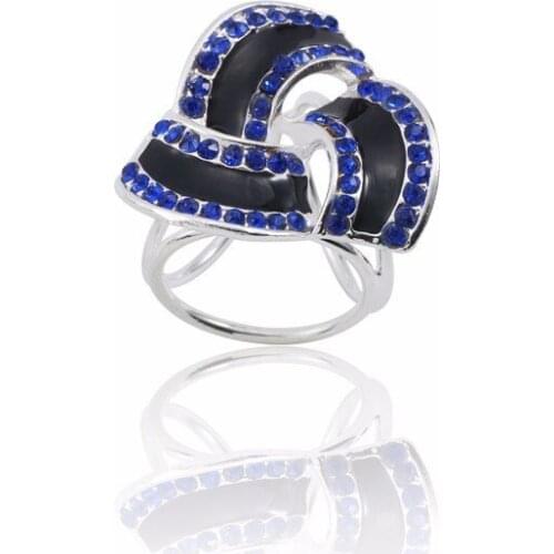 The Latest Fashion Wild Blue Rhinestone Hollow Simple Black Bow Clip Charm Female Scarf Buckle Holiday Gift Exquisite Gift