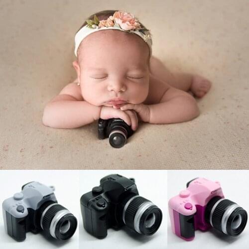 Newborn Photography Prop Mini Camera First DIY for Doll Baby Picture Prop Bebe Foto Photographer Studio Shooting Accessories