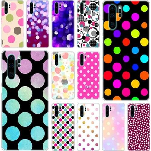 Hot Polka Dots Silicone Phone Case for Huawei P50 P40 Pro P30 Lite P20 Pro P8 Lite 2017 P Smart Z 2020 2021 Soft Cover